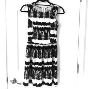 Black and white midi sundress